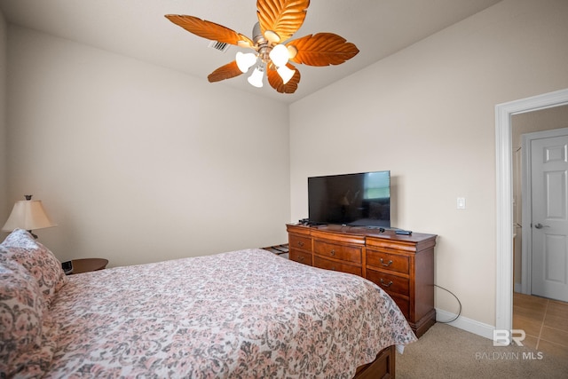 270 Cypress Lake Dr, Gulf Shores, AL 36542 - bedroom with light carpet and ceiling fan