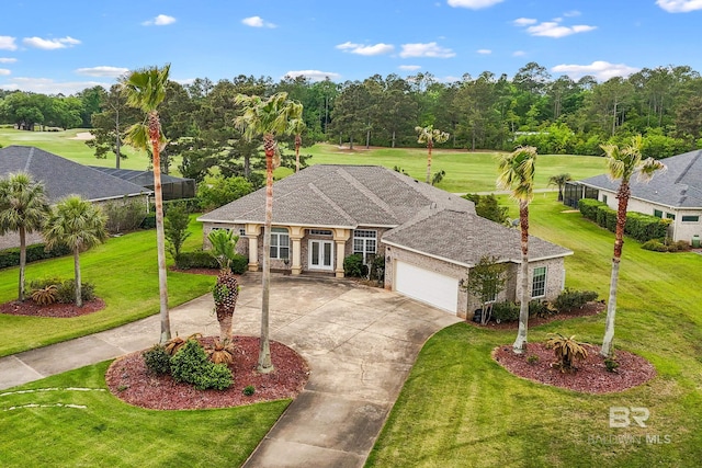 270 Cypress Lake Dr, Gulf Shores, AL 36542 - single story home featuring french doors, driveway, a garage, and a front lawn