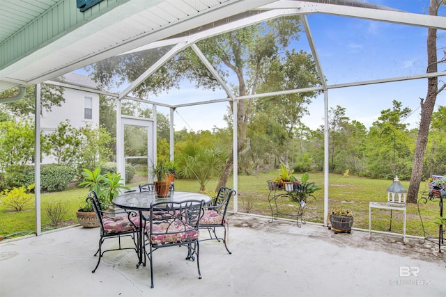 view of sunroom