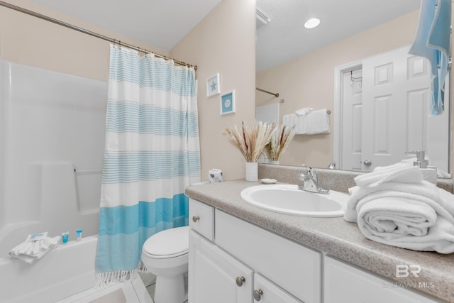 455 E Beach Blvd Unit 511, Gulf Shores, AL 36542 - bathroom with toilet, shower / bath combo, and vanity