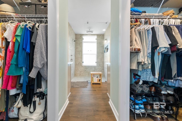 4001 Landfall Dr, Pensacola, FL 32507 - spacious closet with wood finished floors