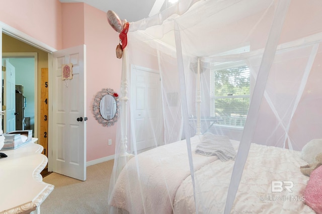 4001 Landfall Dr, Pensacola, FL 32507 - bedroom featuring baseboards and light colored carpet