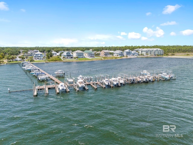 4001 Landfall Dr, Pensacola, FL 32507 - water view featuring a boat dock