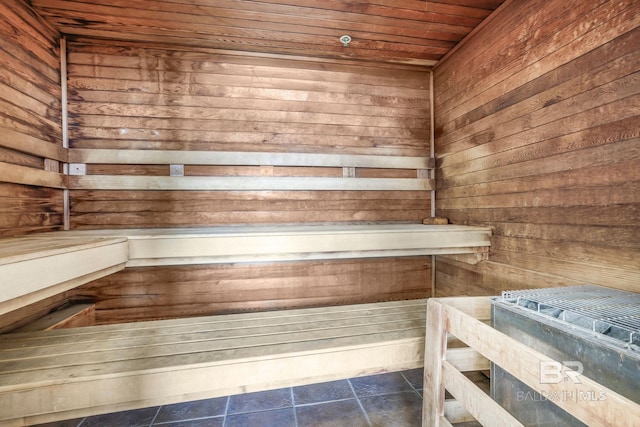 view of sauna