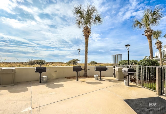 view of patio / terrace featuring a grill