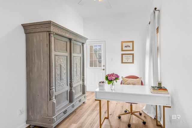4 Yacht Club Dr Unit 15, Daphne, AL 36526 - office featuring a ceiling fan and light wood finished floors