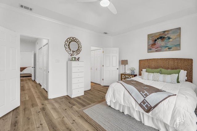 4 Yacht Club Dr Unit 15, Daphne, AL 36526 - bedroom featuring wood finished floors, crown molding, and ceiling fan