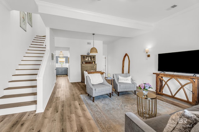4 Yacht Club Dr Unit 15, Daphne, AL 36526 - living area with light wood-style floors, stairs, and baseboards