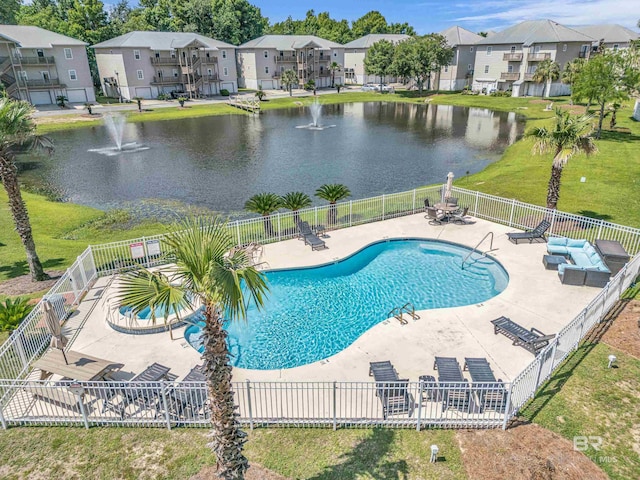 4 Yacht Club Dr Unit 15, Daphne, AL 36526 - community pool featuring fence, a water view, and a patio area