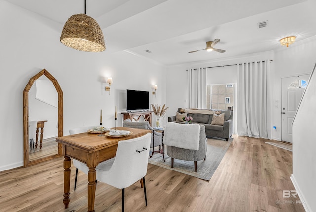4 Yacht Club Dr Unit 15, Daphne, AL 36526 - dining space with light wood finished floors, a ceiling fan, and baseboards