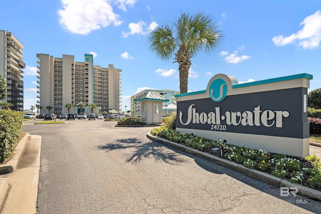 view of community sign