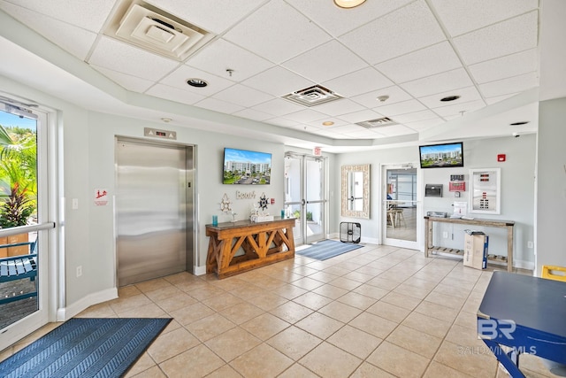 reception area featuring french doors