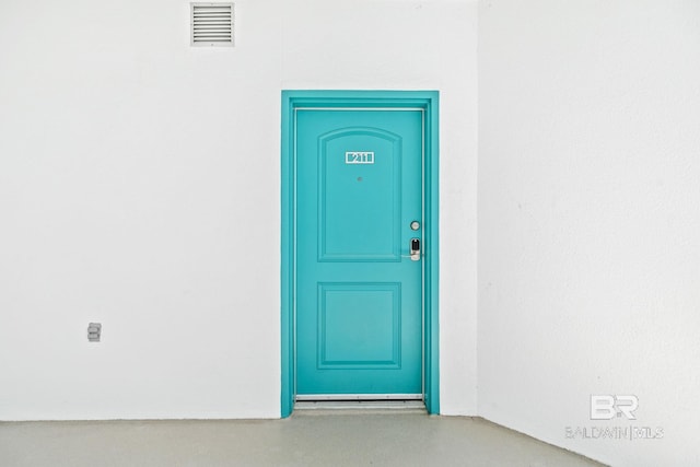 view of doorway to property