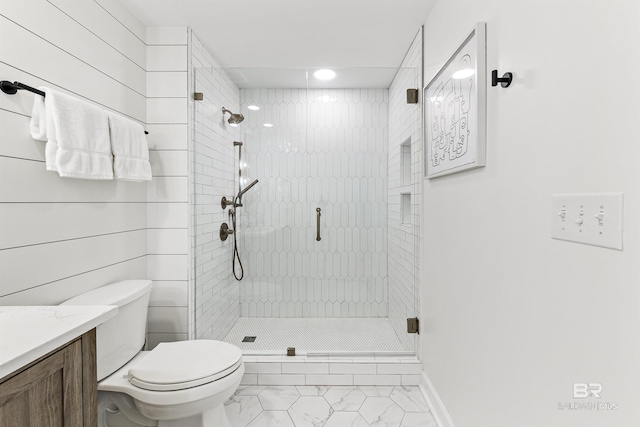 453 Dune Dr Unit 404, Gulf Shores, AL 36542 - full bath featuring a shower stall, vanity, recessed lighting, and marble finish floors