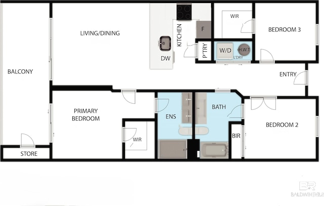 453 Dune Dr Unit 404, Gulf Shores, AL 36542 - view of room layout