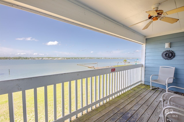 1872 W Beach Blvd Unit 206, Gulf Shores, AL 36542 - balcony featuring a water view and ceiling fan