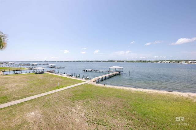 1872 W Beach Blvd Unit 206, Gulf Shores, AL 36542 - dock with a water view and a yard