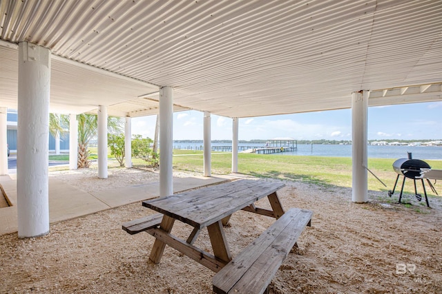 1872 W Beach Blvd Unit 206, Gulf Shores, AL 36542 - view of patio / terrace with a water view and a grill