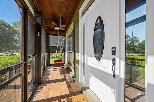 19083 County Road 13, Fairhope, AL 36532 - unfurnished sunroom with plenty of natural light and ceiling fan