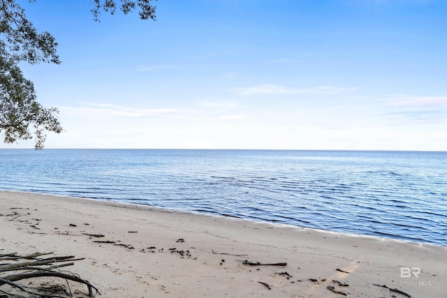 property view of water featuring a view of the beach