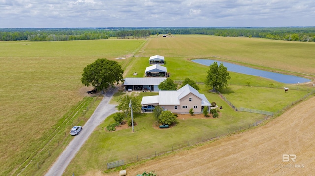 overview of rural landscape featuring a nearby body of water