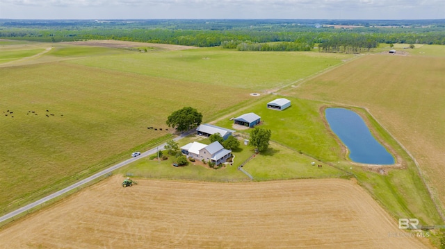 overview of rural landscape featuring a nearby body of water