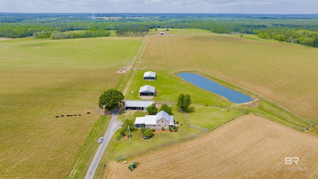 view of rural area featuring a large body of water