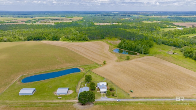 drone / aerial view of a nearby body of water