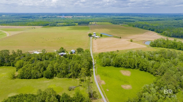 view of rural area featuring a nearby body of water