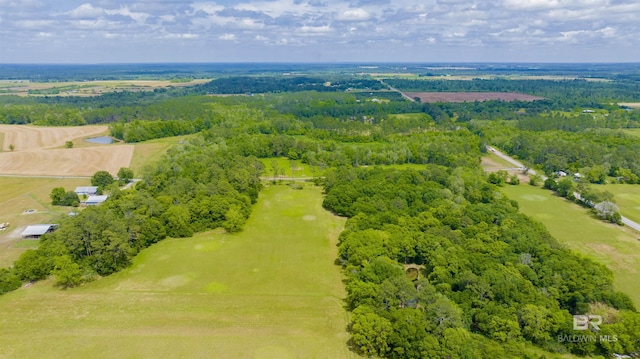 drone / aerial view of a heavily wooded area