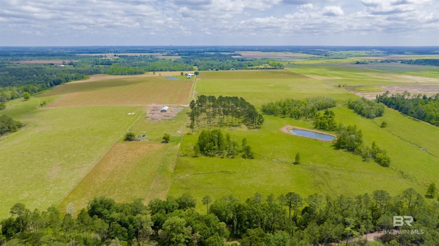 overview of rural landscape featuring a large body of water