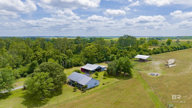 aerial view of sparsely populated area