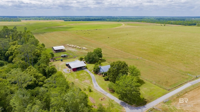 aerial view of sparsely populated area