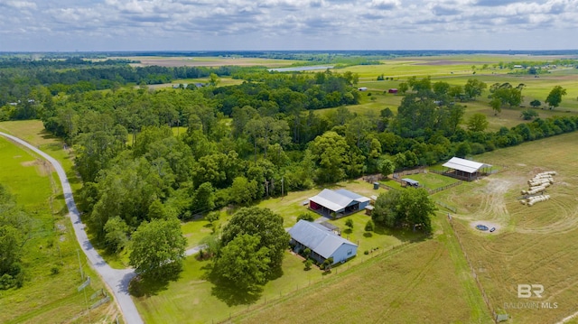 aerial view of sparsely populated area