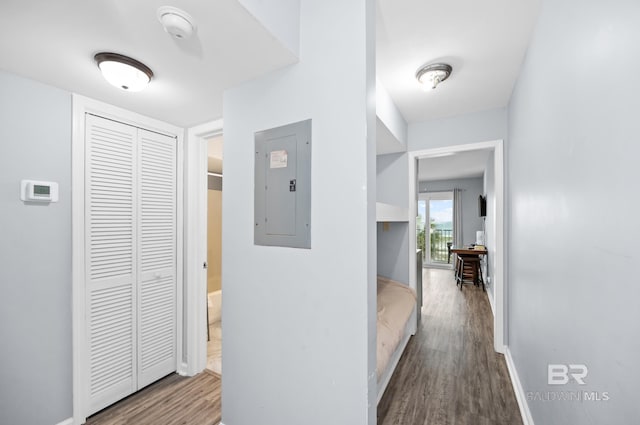 hall featuring hardwood / wood-style floors