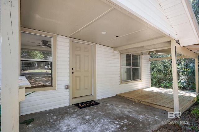 view of doorway to property