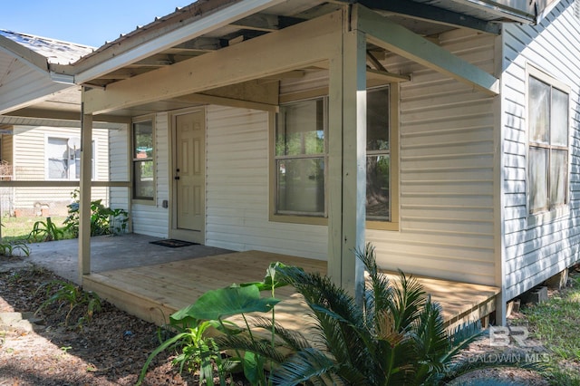 view of doorway to property