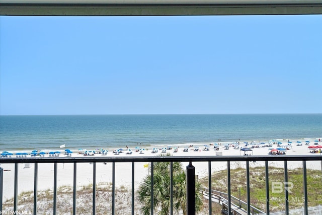 water view featuring a beach view