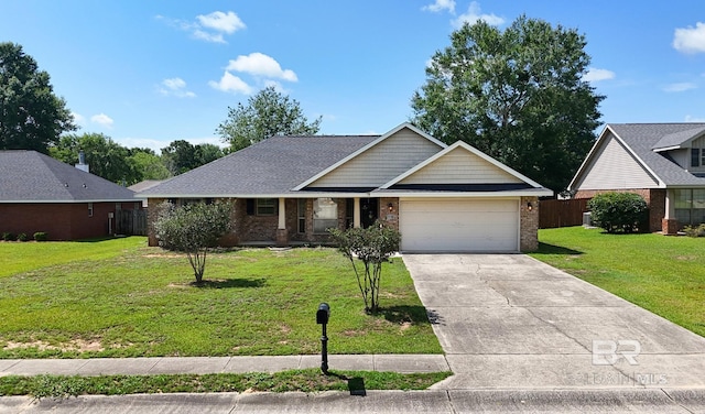 11116 Sturbridge Loop, Daphne, AL 36526 - view of front facade with a garage, brick siding, driveway, and covered porch