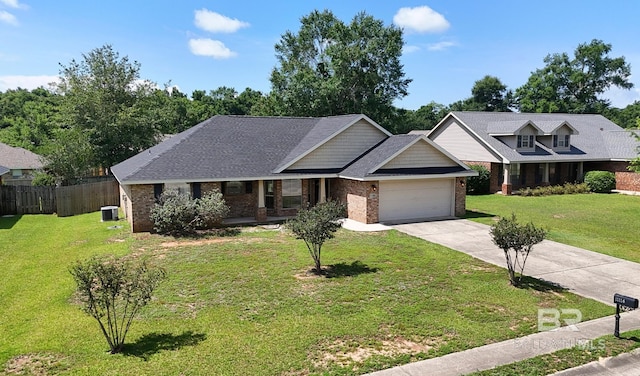 11116 Sturbridge Loop, Daphne, AL 36526 - craftsman house featuring brick siding, a garage, driveway, and central air condition unit