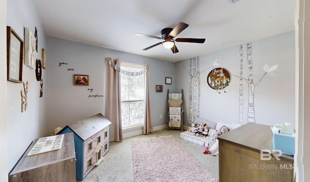 11116 Sturbridge Loop, Daphne, AL 36526 - playroom with a ceiling fan, carpet, and baseboards