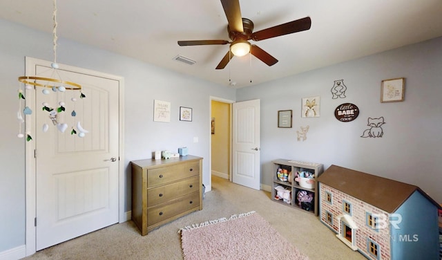 11116 Sturbridge Loop, Daphne, AL 36526 - recreation room with ceiling fan, carpet, and baseboards
