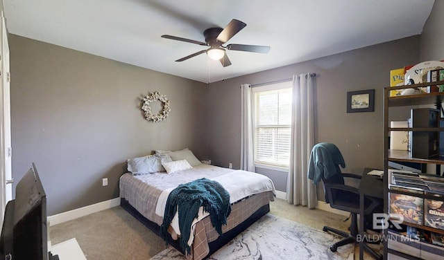 11116 Sturbridge Loop, Daphne, AL 36526 - bedroom featuring light carpet, a desk, baseboards, and ceiling fan