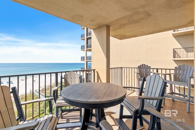 24400 Perdido Beach Blvd Unit 501, Orange Beach, AL 36561 - balcony featuring a water view and a beach view