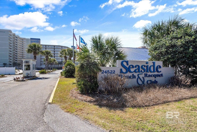 view of community sign