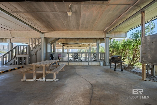 view of patio / terrace featuring a grill