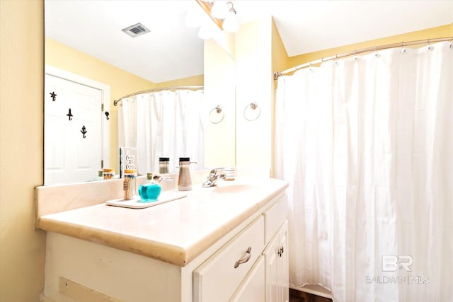 bathroom with large vanity