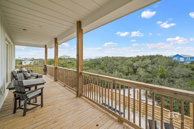 view of wooden deck