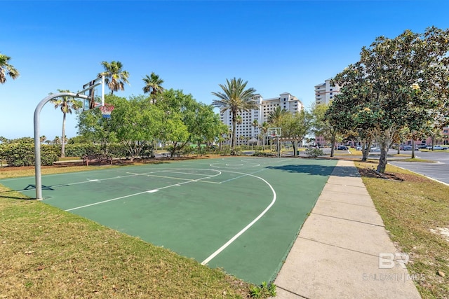 view of sport court featuring community basketball court