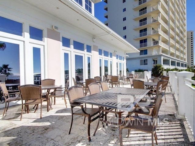 view of patio with outdoor dining space